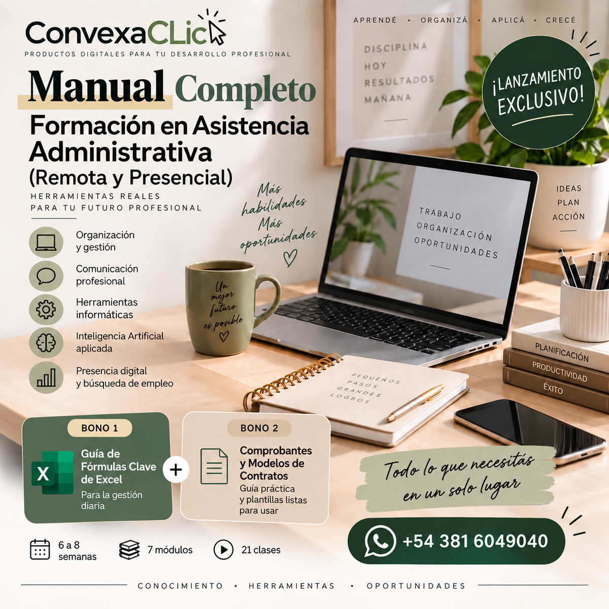 Manual Completo Formación en Asistencia Administrativa - ConvexaClic